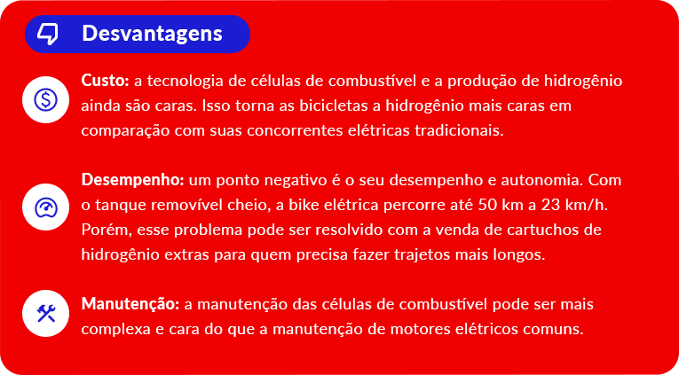 Desvantagens do hidrogênio